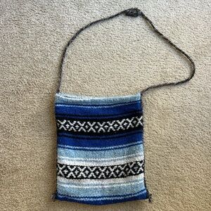 Blue cross body bag